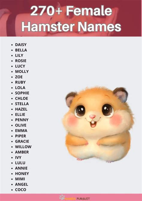 funniest hamster names|cute names for female hamsters.